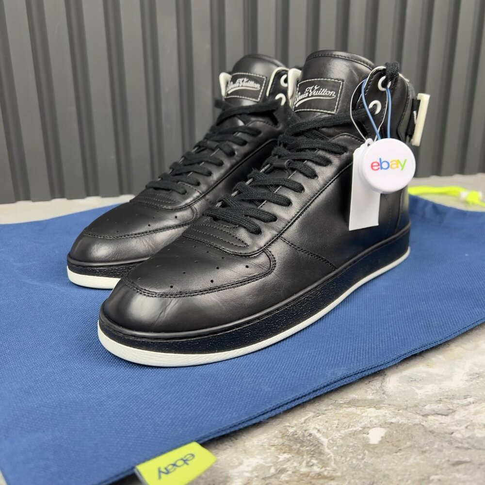 Louis Vuitton Rivoli High Top Sneakers Black Leather